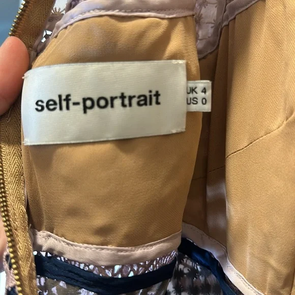 Self-Portrait Bellis Lace Trim Dress With Frilled Sleeves - Picture 16 of 16